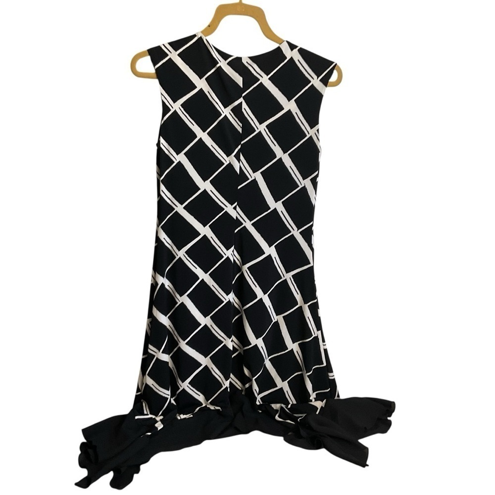 Luxology Black & White Sleeveless Fit & Flare Dress Size Large NWT - Picture 8 of 8